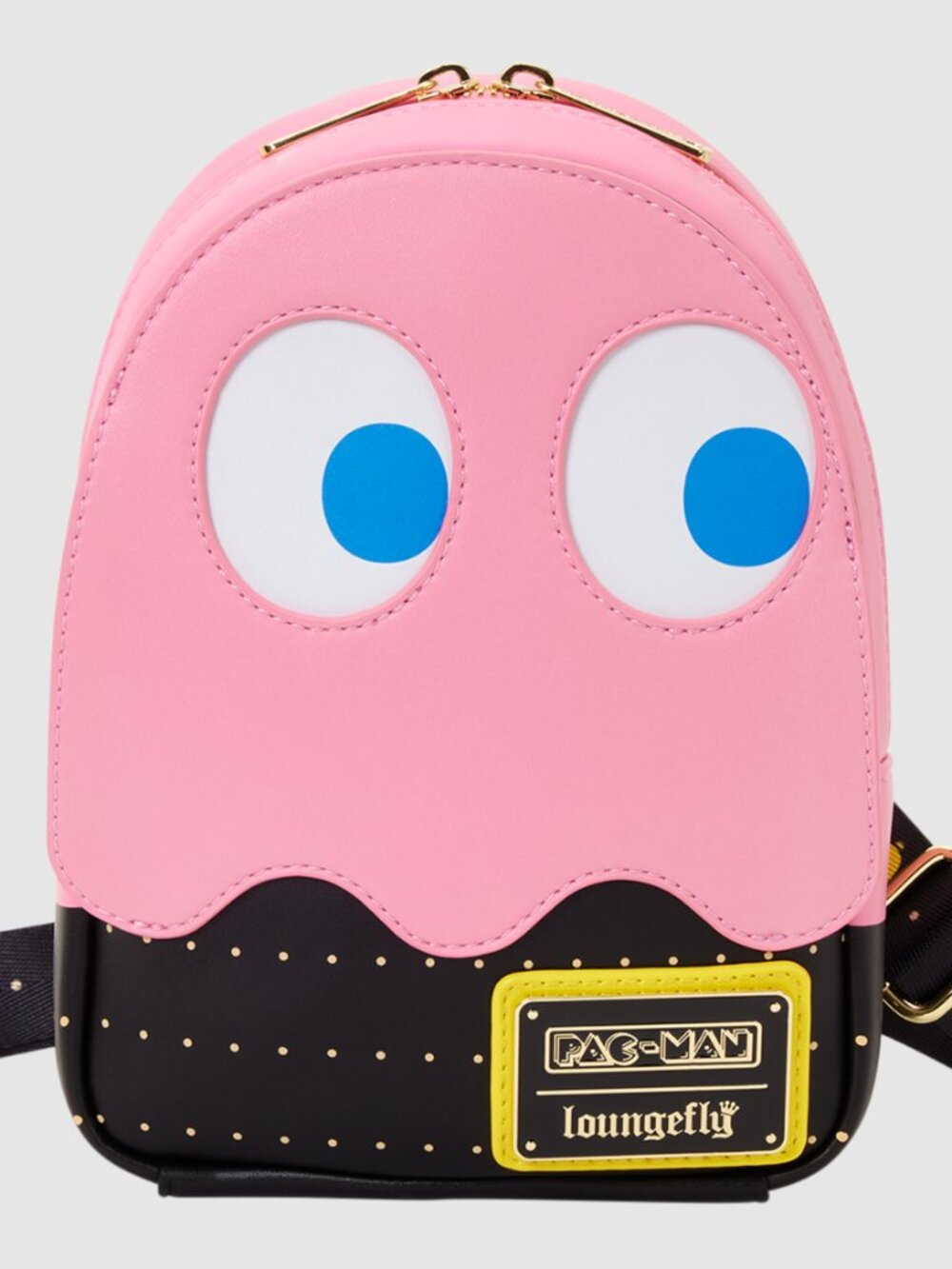 Loungefly PAC-MAN Pinky Ghost Glow Sling Crossbody Bag